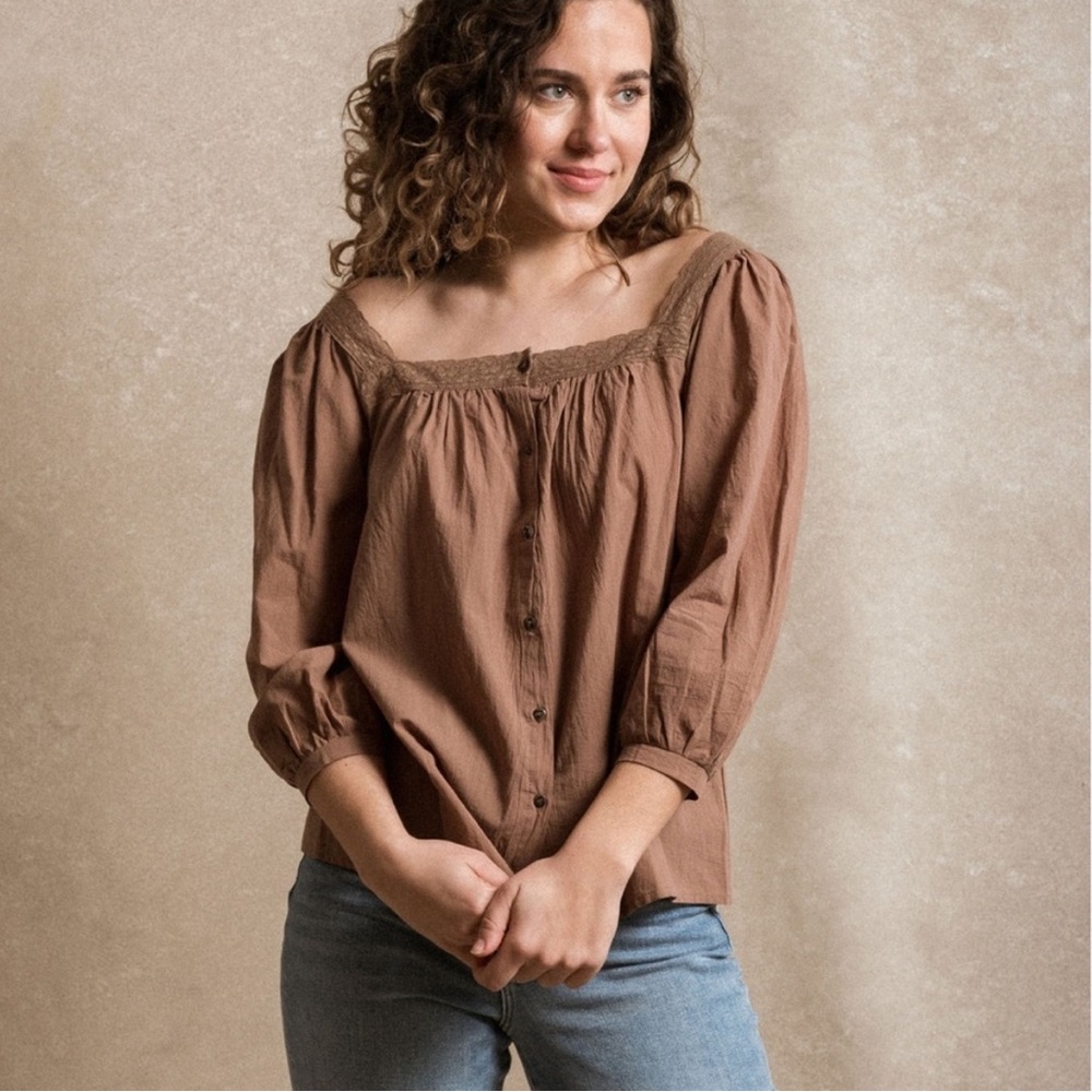 NWT NEUFLORA Byron Bay Blouse in White